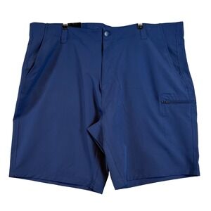 NWT ZeroXposur Travel Shorts Mens 42 Blue 4-Way Stretch Lightweight Athleisure